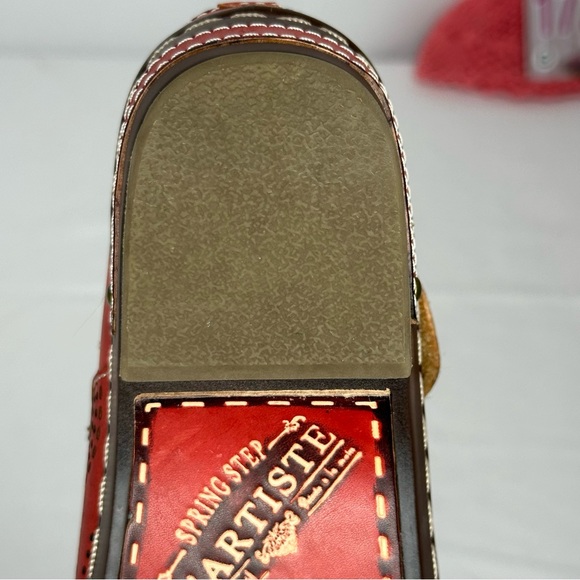 L'Artiste Aneria By Spring Step America Clog Red Size 35 - Picture 8 of 12